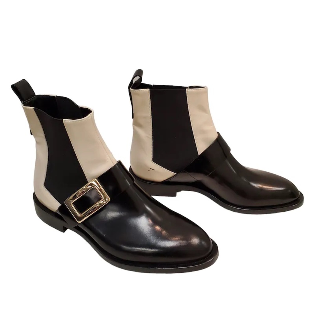 Roger Vivier Black White Ankle Boots - Picture 1 of 7